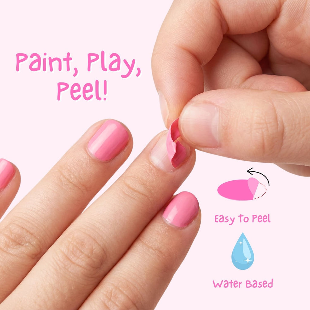 Pink A Boo 4ml Non Toxic Kids Nail Polish - Miss Nella